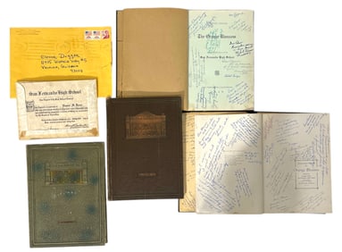 Vintage Document and Year Book Collection