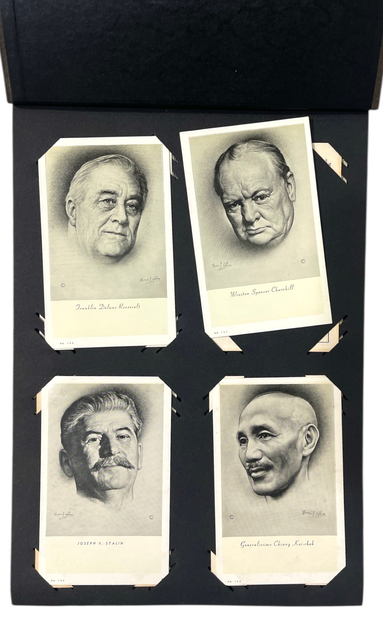 1940s Postcard Album with Postcards | 100 pc.: 1940s Postcard Album with Postcards | 100 pc.