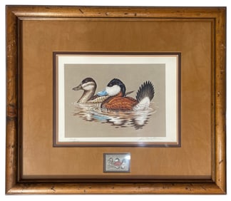 Framed Print and Stamp By Artist John Wilson