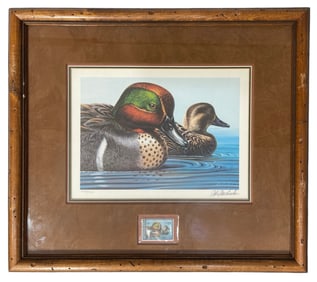 Framed Limited Edition Art Print and Stamp By Artist Ken Michaelsen