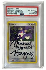 SIGNED By Michael Haigney | Graded Rattata Pokemon Card