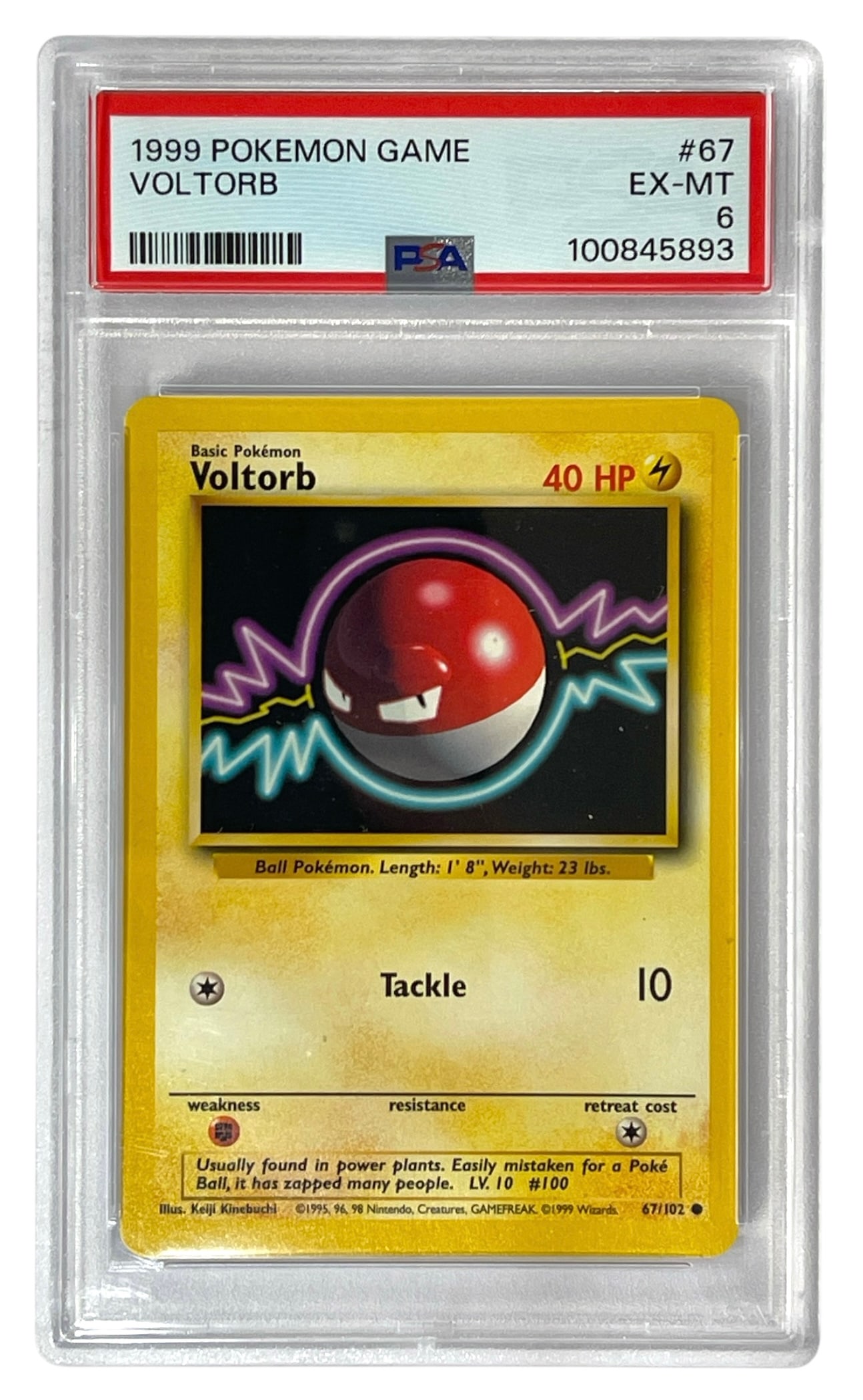 1999 Pokemon Game | Voltorb | No. 67 | Graded 6: 1999 Pokemon Game | Voltorb | No. 67 | Graded 6