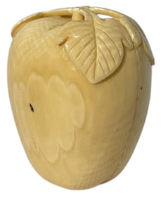 Carved Netsuke Plum Box