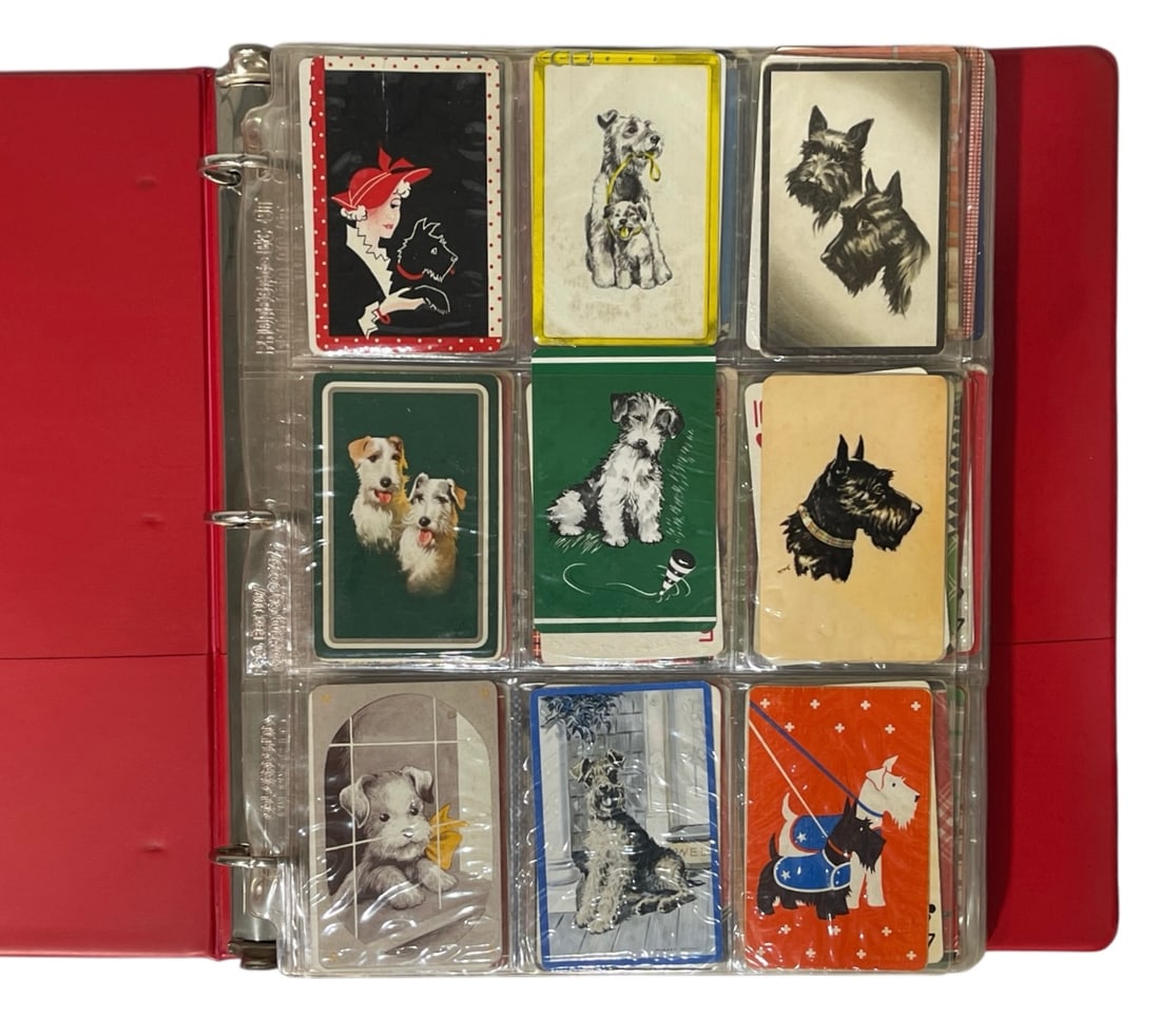 Vintage Playing Cards With Dogs: Vintage Playing Cards With Dogs