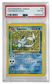 1999 Pokemon Jungle Vaporeon | No. 12 | Graded 6