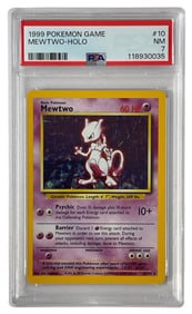 1999 Pokemon Game Mewtwo HOLO | No. 10 | Graded 7