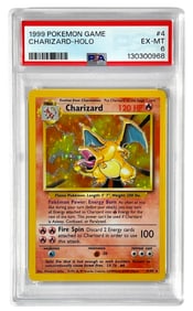 1999 Pokemon Game Charizard HOLO | No. 4 | Graded 6