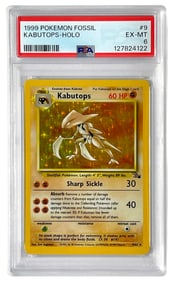 1999 Pokemon Fossil Kabutops HOLO | No. 9 | Graded 6