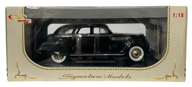 Signature Models 1936 Chrysler Airflow Black | 1 18 Scale Die Cast Model Car