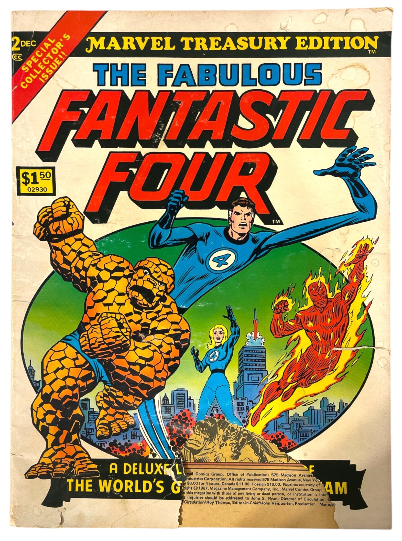 Marvel Treasury Edition No. 2 | The Fabulous Fantastic Four Comic Book (1 of 3)