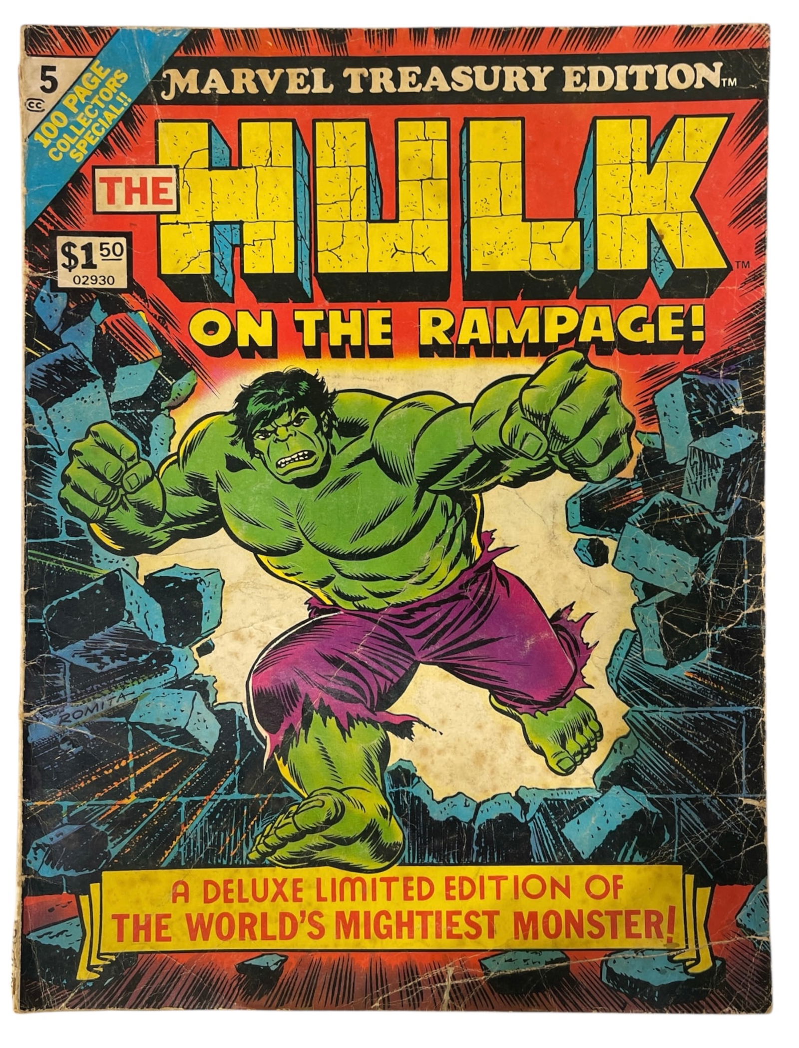 Marvel Treasury Edition No. 5 Comic Book | The Hulk on the Rampage (1 of 3)