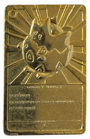 Burger King 1999 Pokemon Togepi 23K Gold Plated Trading Card