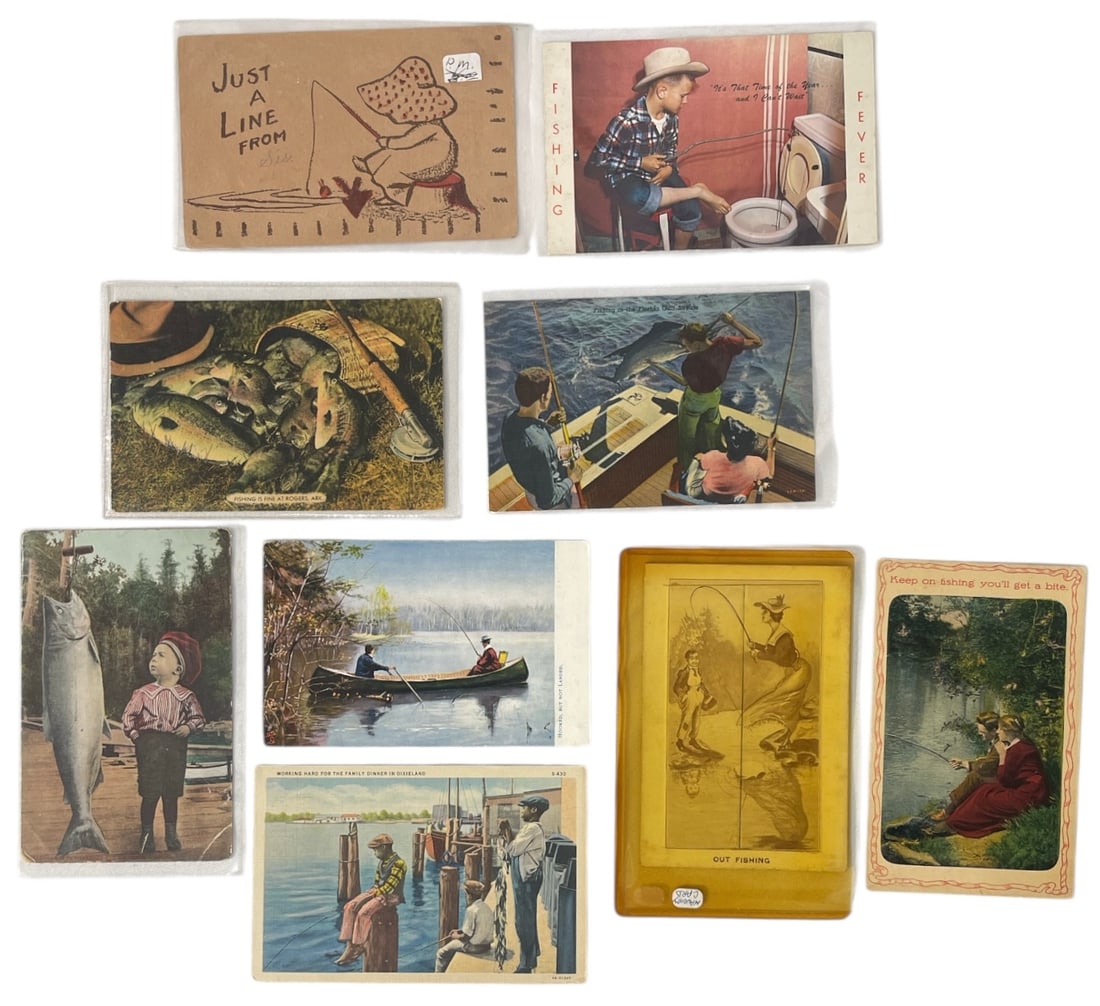 Vintage Fishing Postcard Collection: Vintage Fishing Postcard Collection