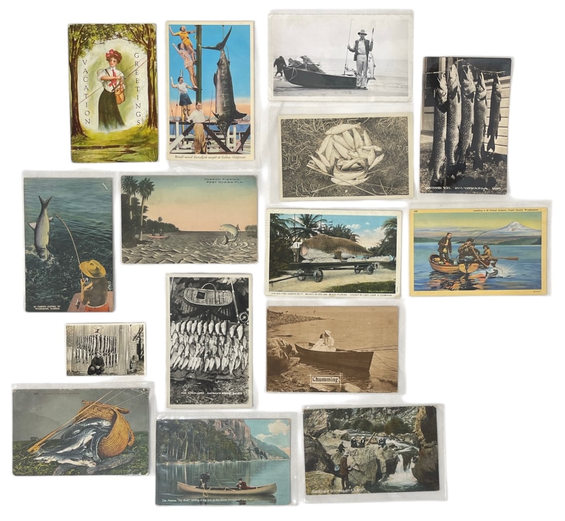 Vintage Fishing Postcard Collection: Vintage Fishing Postcard Collection