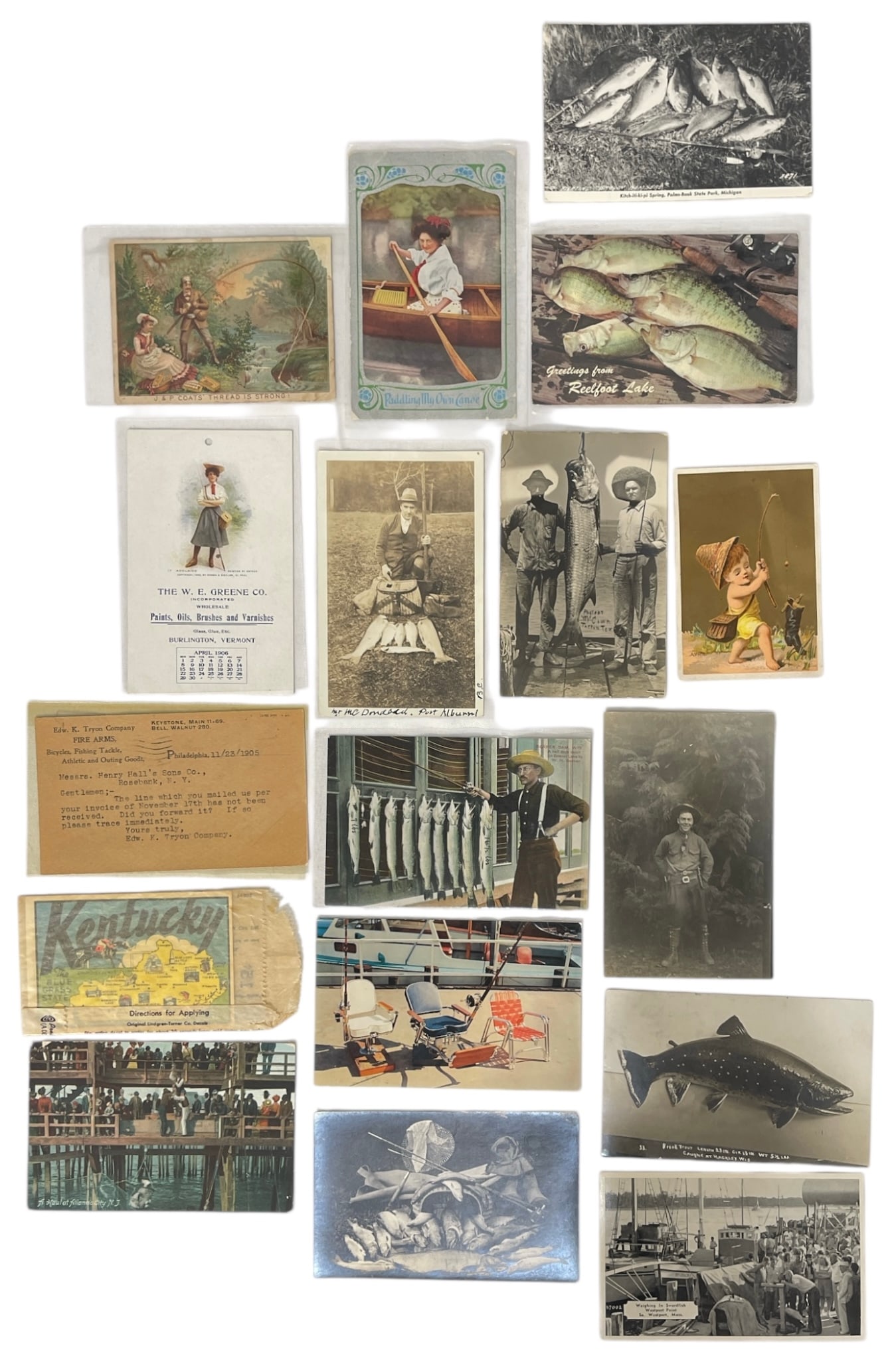 Vintage Fishing Postcard Collection: Vintage Fishing Postcard Collection