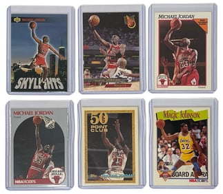 Michael Jordan and Magic Johnson Basketball Collectors Cards | Sports Collectors Cards