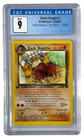 2000 Dark Dugtrio Pokemon | 1st Edition | Graded 9
