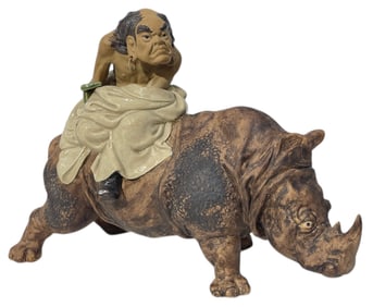 Chinese Shiwan Ware Figurine of Damo