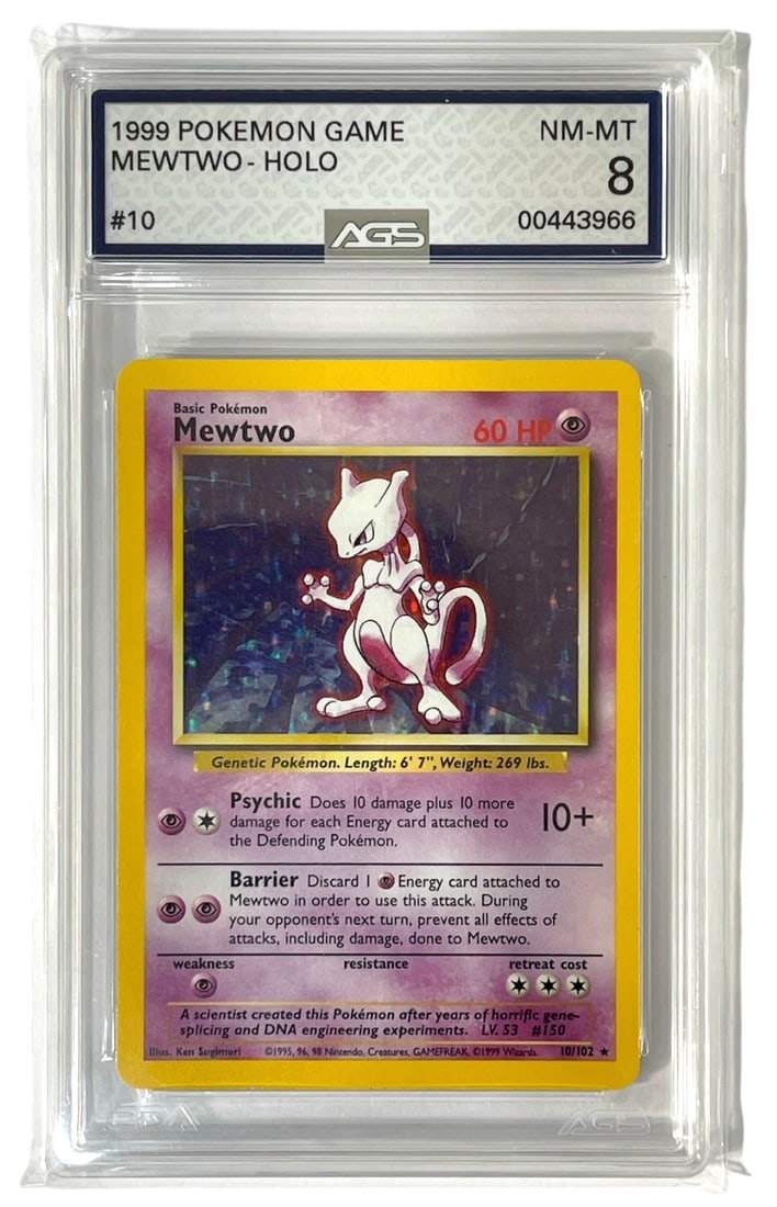 1999 Pokemon Game | Mewtwo HOLO | No. 10 | Graded 8: 1999 Pokemon Game | Mewtwo HOLO | No. 10 | Graded 8