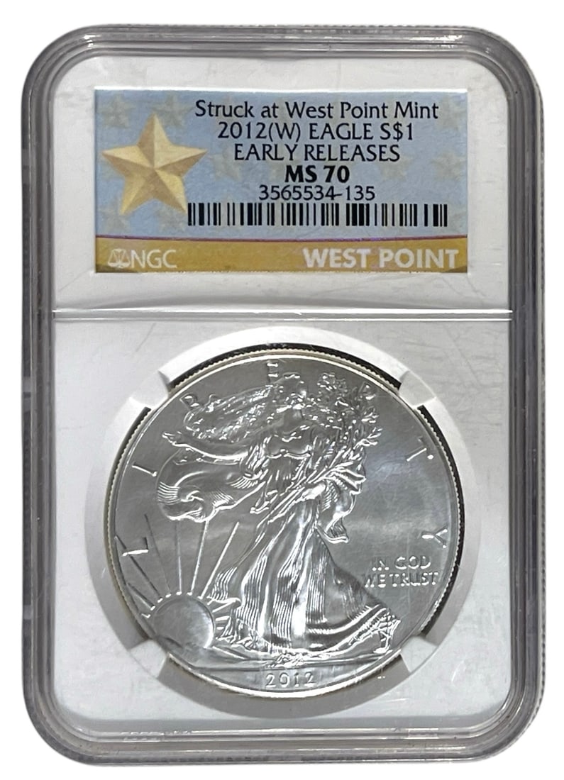 Graded 2012 American Silver Eagle Coin | MS 70 (1 of 2)