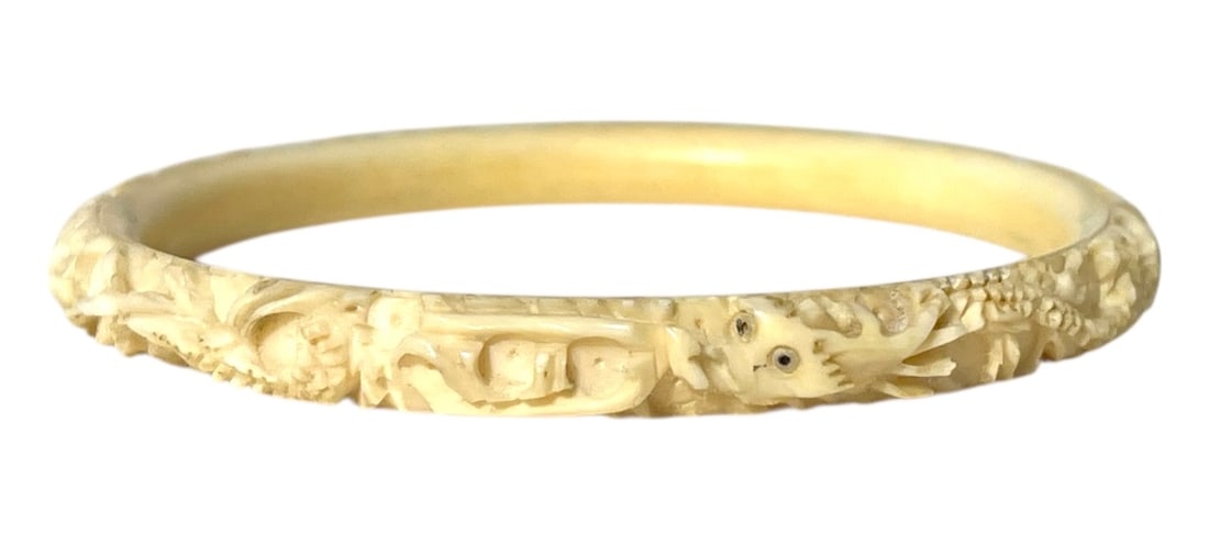 Bone Dragon Bangle Bracelet (1 of 3)