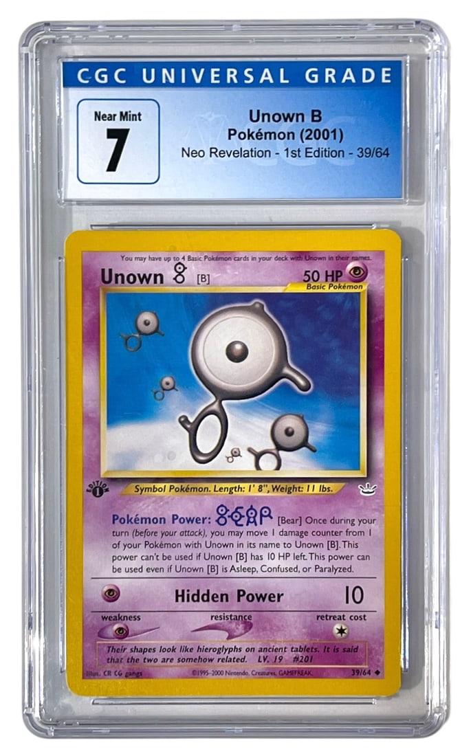 2001 Unown B | 1st Edition | Graded 7 (1 of 2)
