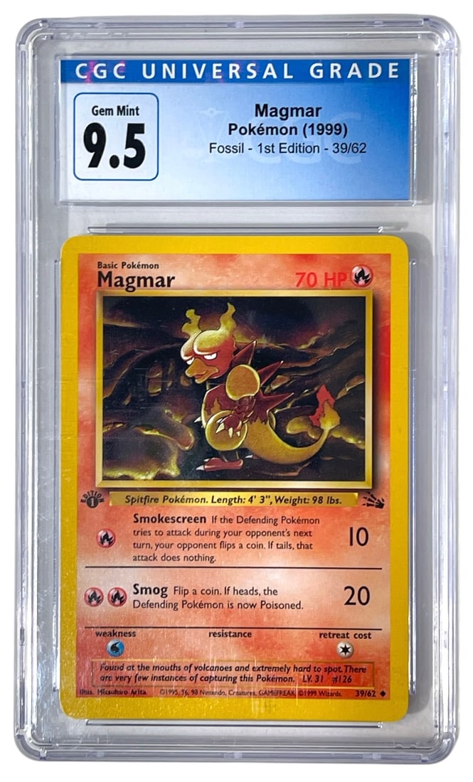 1999 Magmar | Pokemon 1st Edition Fossil | Graded 9.5: 1999 Magmar | Pokemon 1st Edition Fossil | Graded 9.5