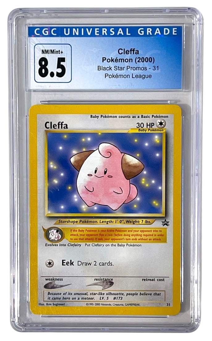 2000 Cleffa | Pokemon Black Star Promos | Graded 8.5: 2000 Cleffa | Pokemon Black Star Promos | Graded 8.5