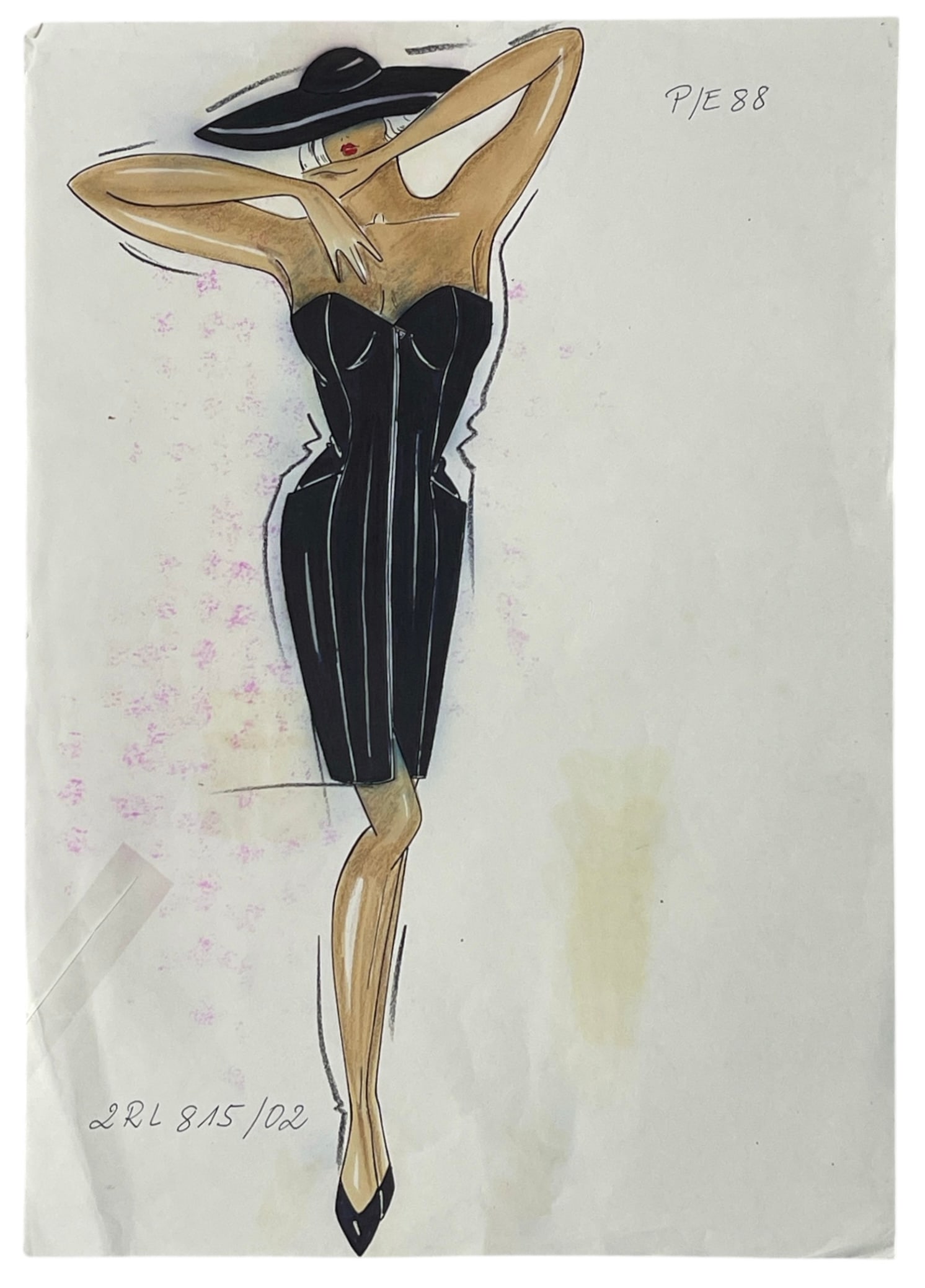 Christian Dior | Original Designer Sketch | One of a Kind Artwork (1 of 2)