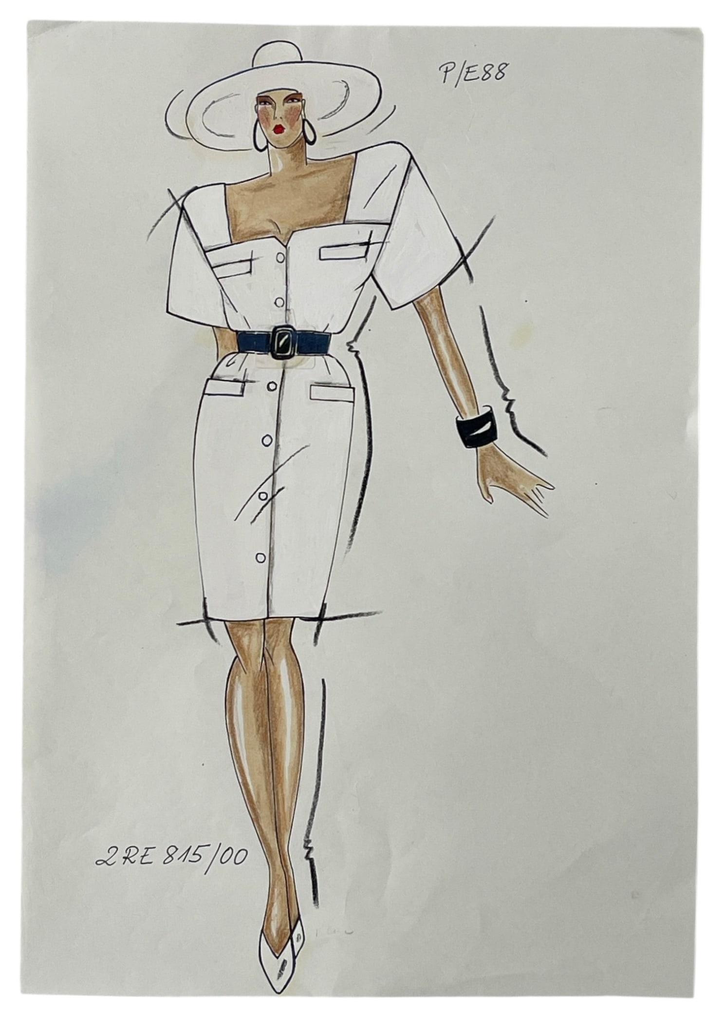 Christian Dior | Original Designer Sketch | One of a Kind Artwork (1 of 2)