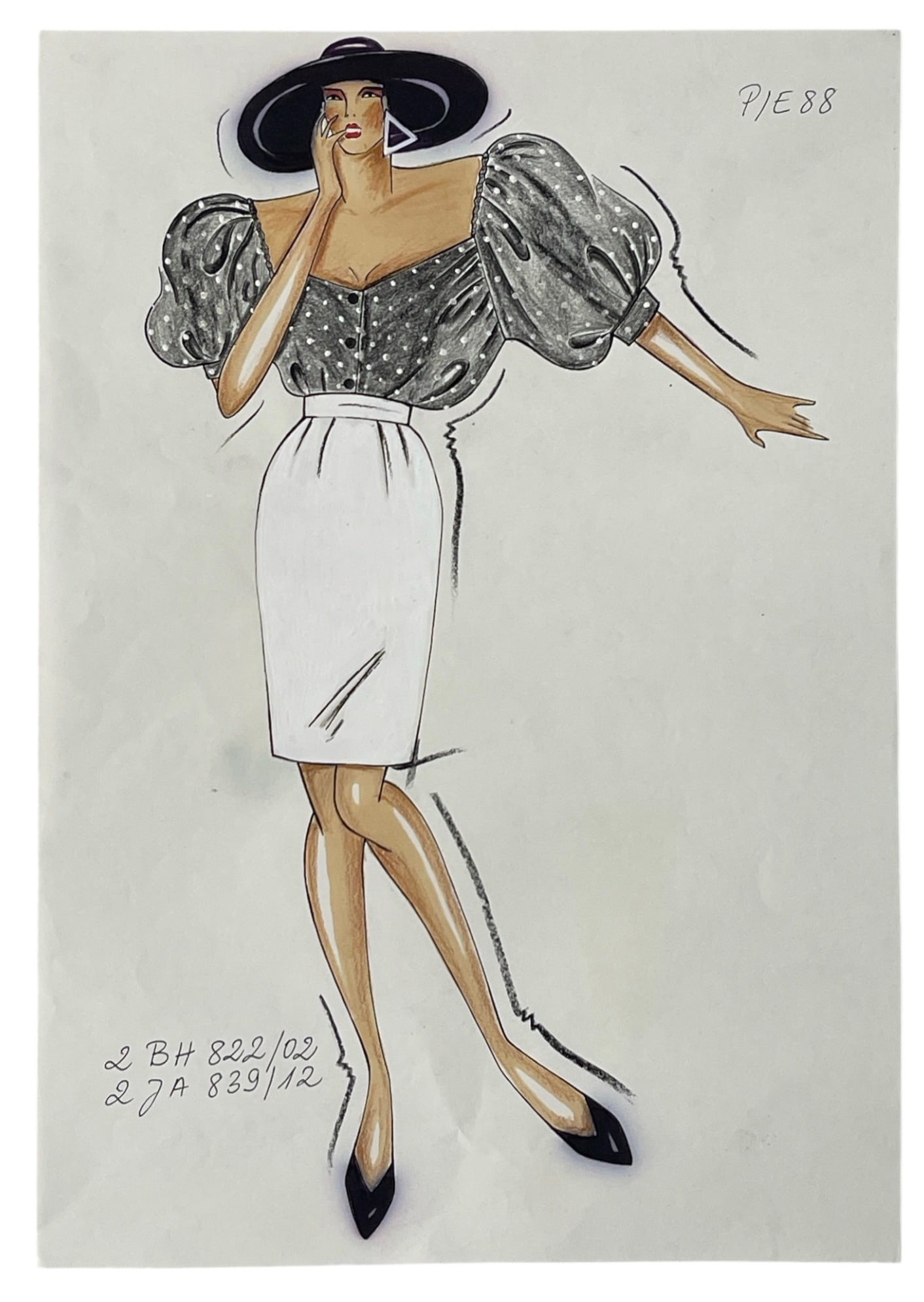 Christian Dior | Original Designer Sketch | One of a Kind Artwork (1 of 2)