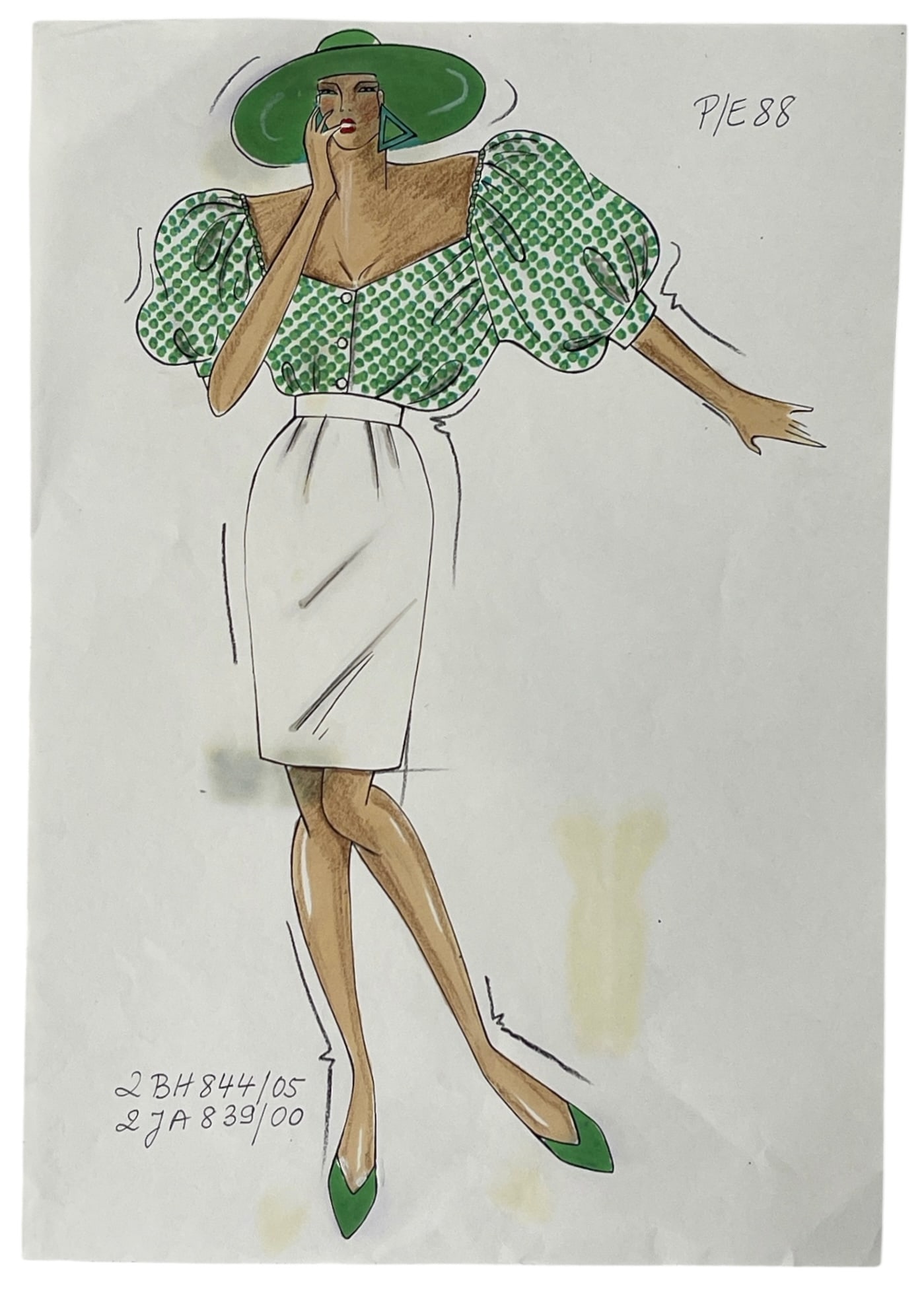 Christian Dior | Original Designer Sketch | One of a Kind Artwork (1 of 2)