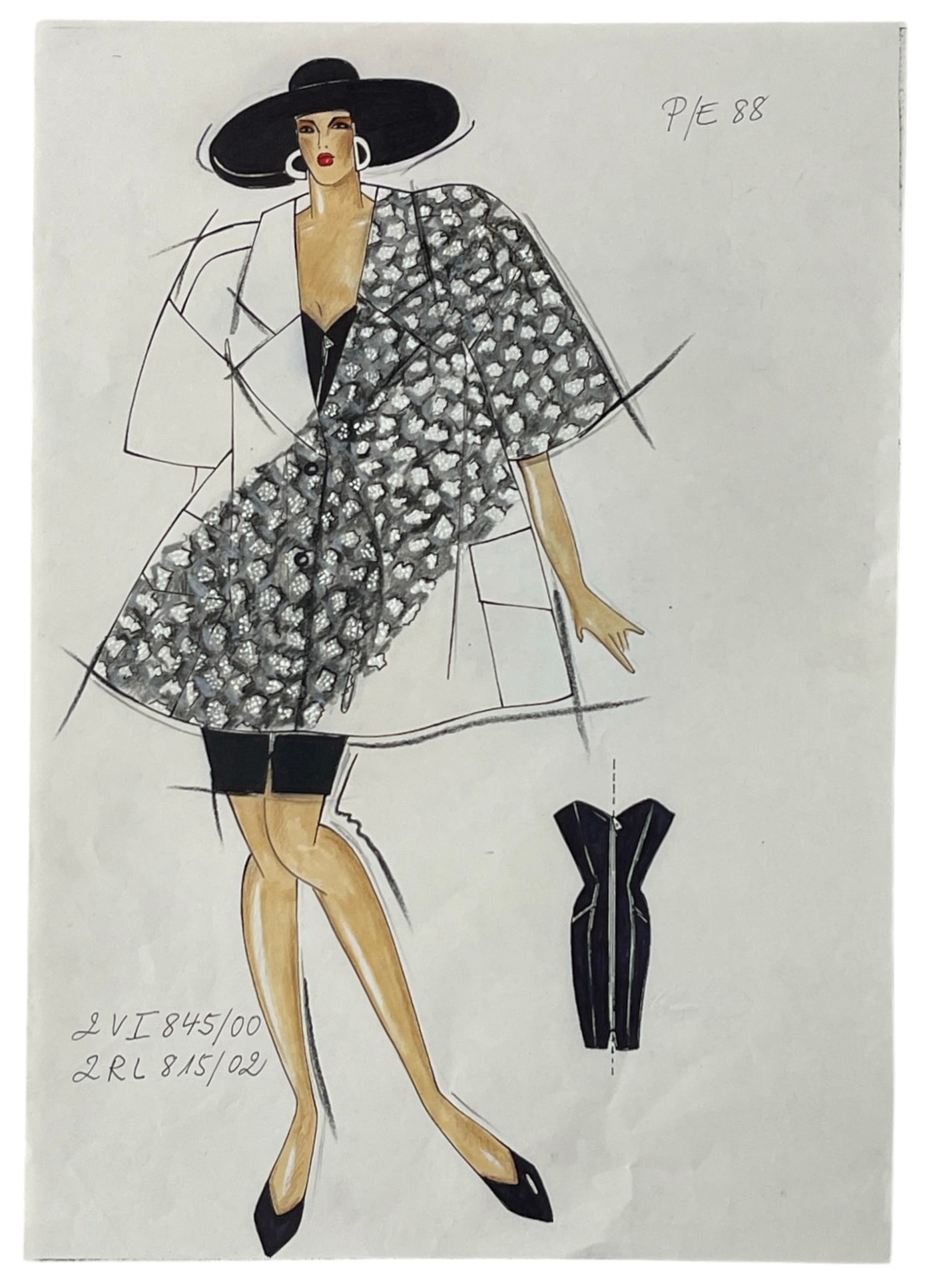Christian Dior | Original Designer Sketch | One of a Kind Artwork (1 of 2)