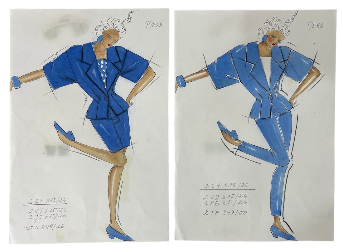 Christian Dior | Original Designer Sketches | One of a Kind Artwork (1 of 2)