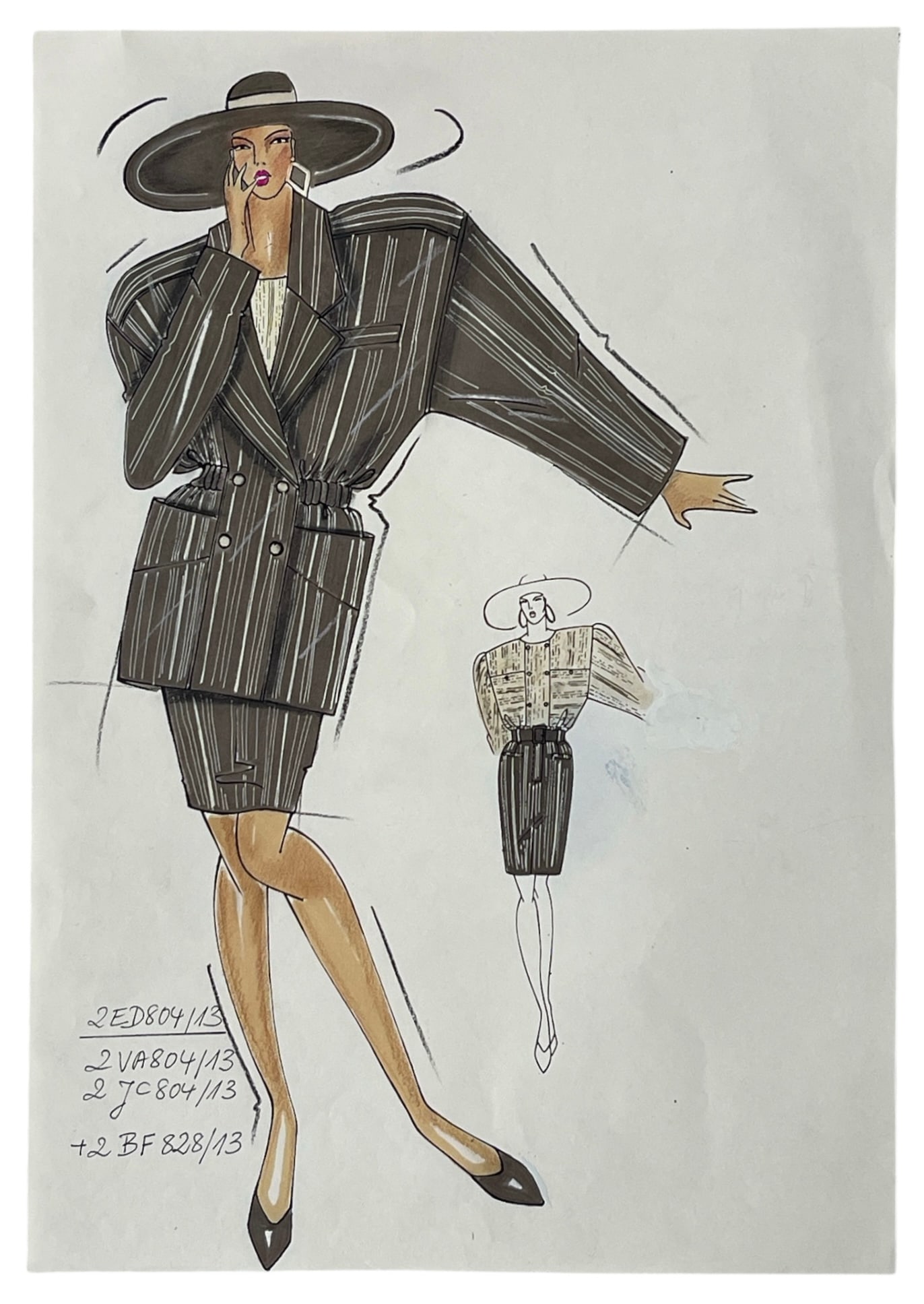 Christian Dior | Original Designer Sketch | One of a Kind Artwork (1 of 2)