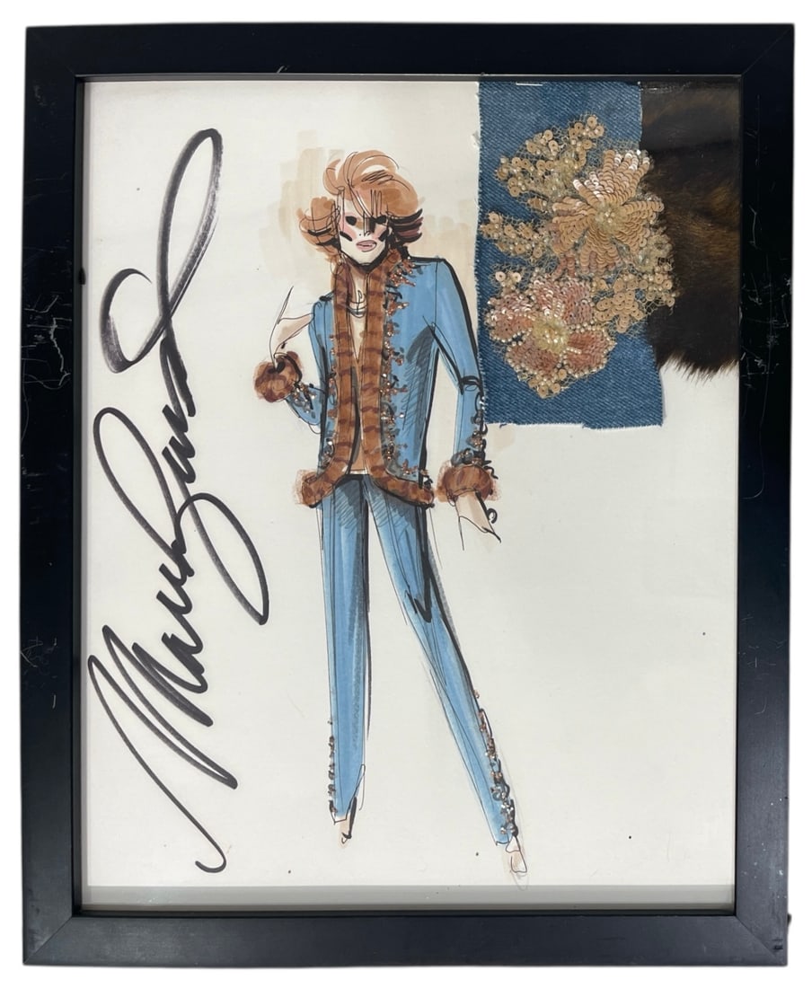 Framed Handrawed and Signed by Mark Zunino | Fashion Designs: Framed Handrawed and Signed by Mark Zunino | Fashion Designs