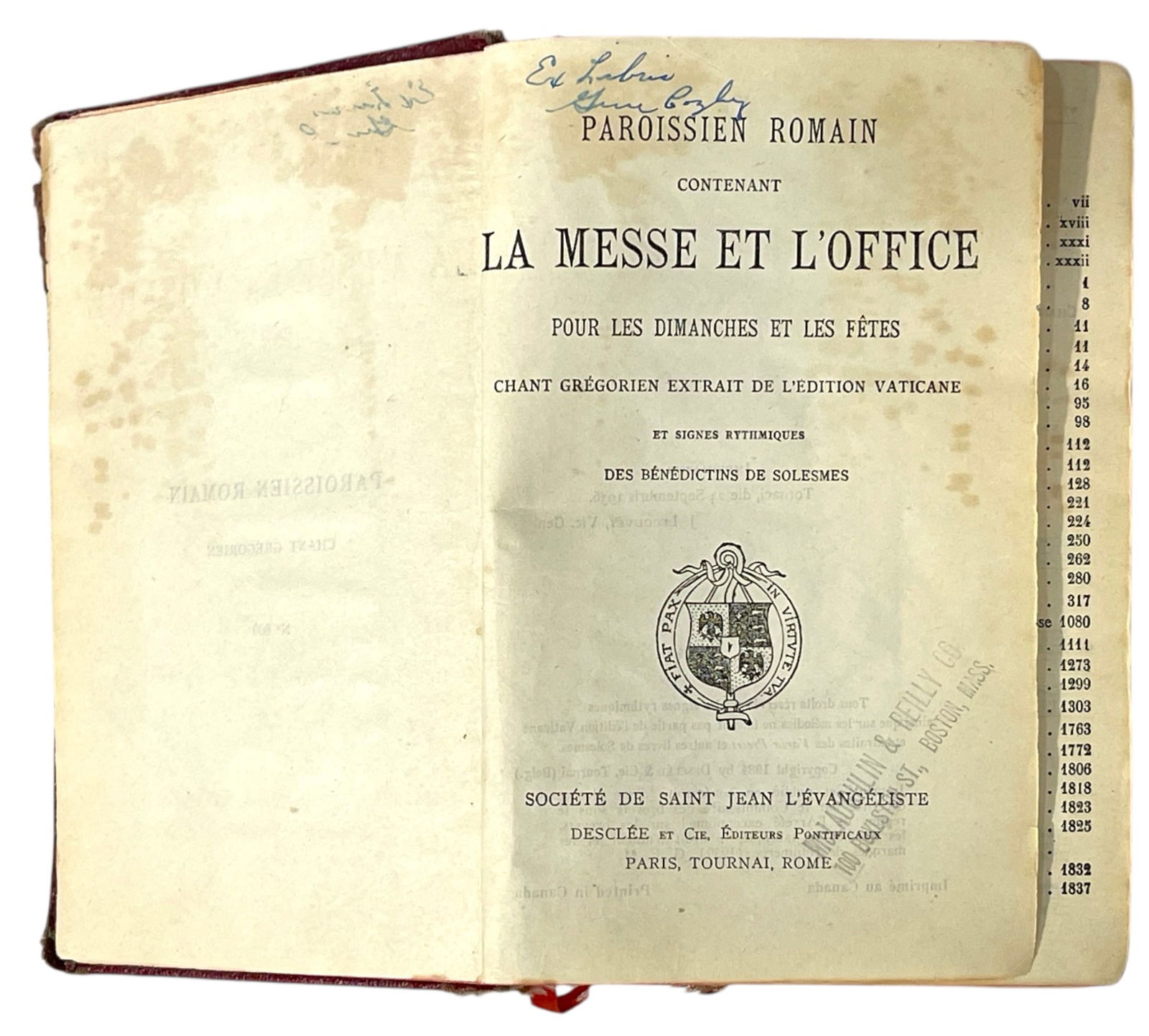 Roman Missal and Office Titled Paroissien Romain | Book (1 of 3)