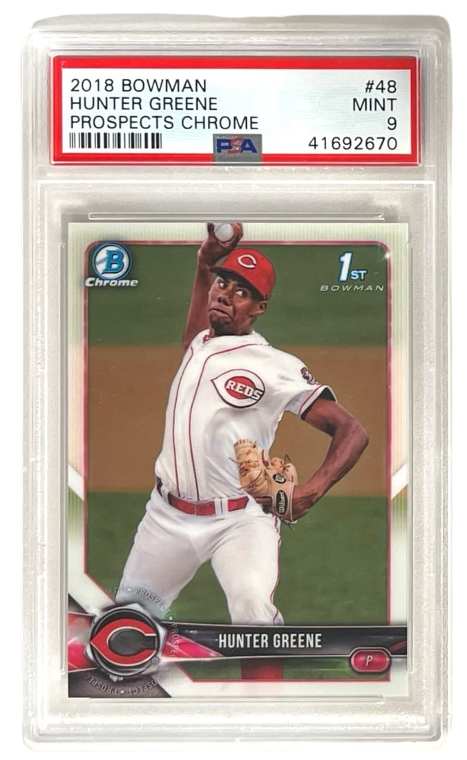 2018 Bowman Hunter Greene Prospects Chrome | No. 48 | Graded 9 (1 of 2)