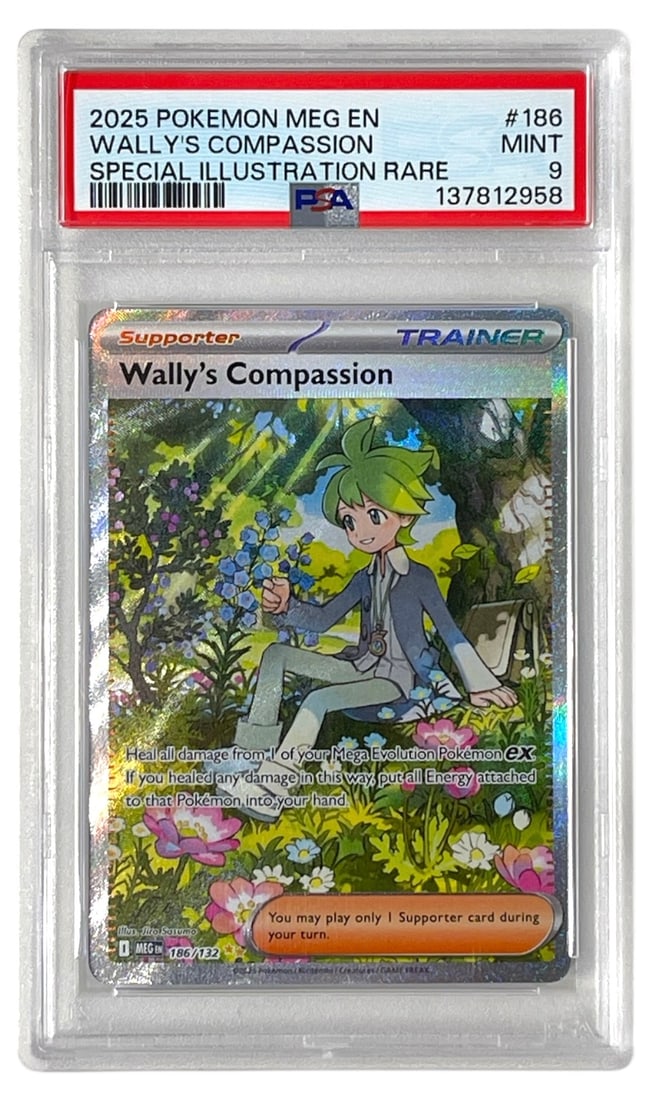 2025 Pokemon | Wallys Compassion | Special Illustration Rare | No. 186 | Graded 9: 2025 Pokemon | Wallys Compassion | Special Illustration Rare | No. 186 | Graded 9