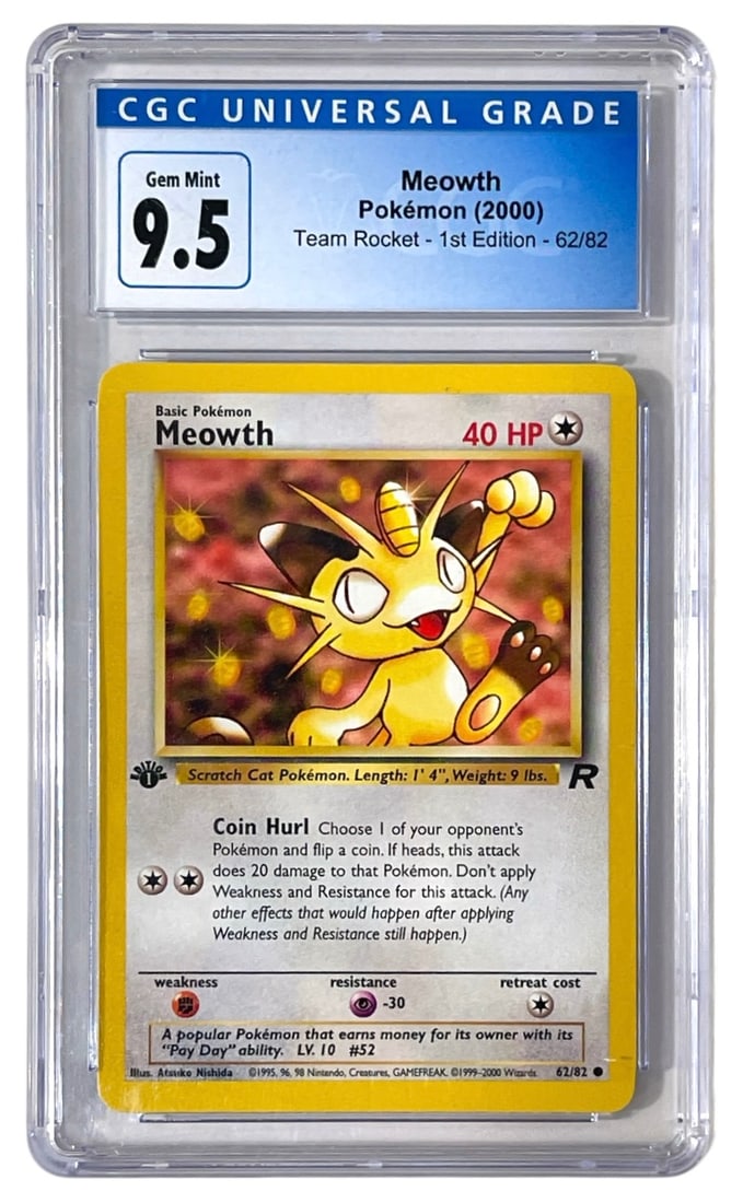 2000 Meowth | Pokemon 1st Edition | Graded 9.5: 2000 Meowth | Pokemon 1st Edition | Graded 9.5