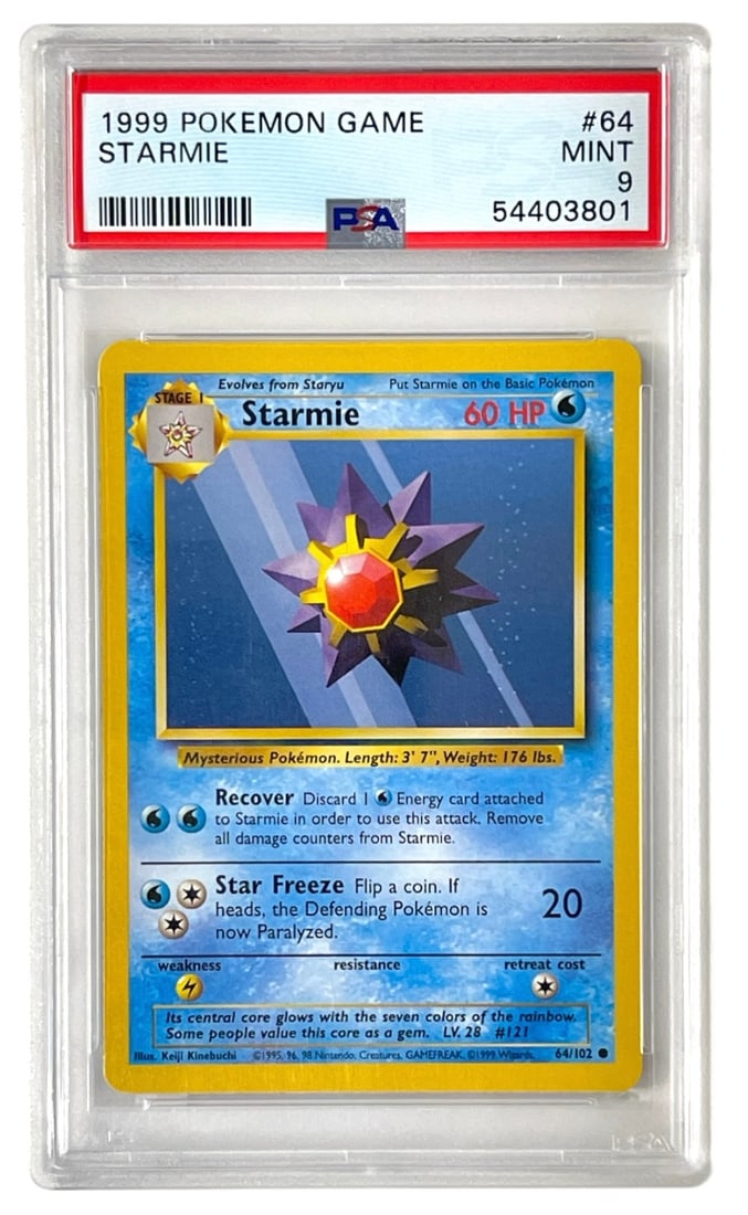 1999 Starmie | Pokemon Game | No. 64 | Graded 9 (1 of 2)