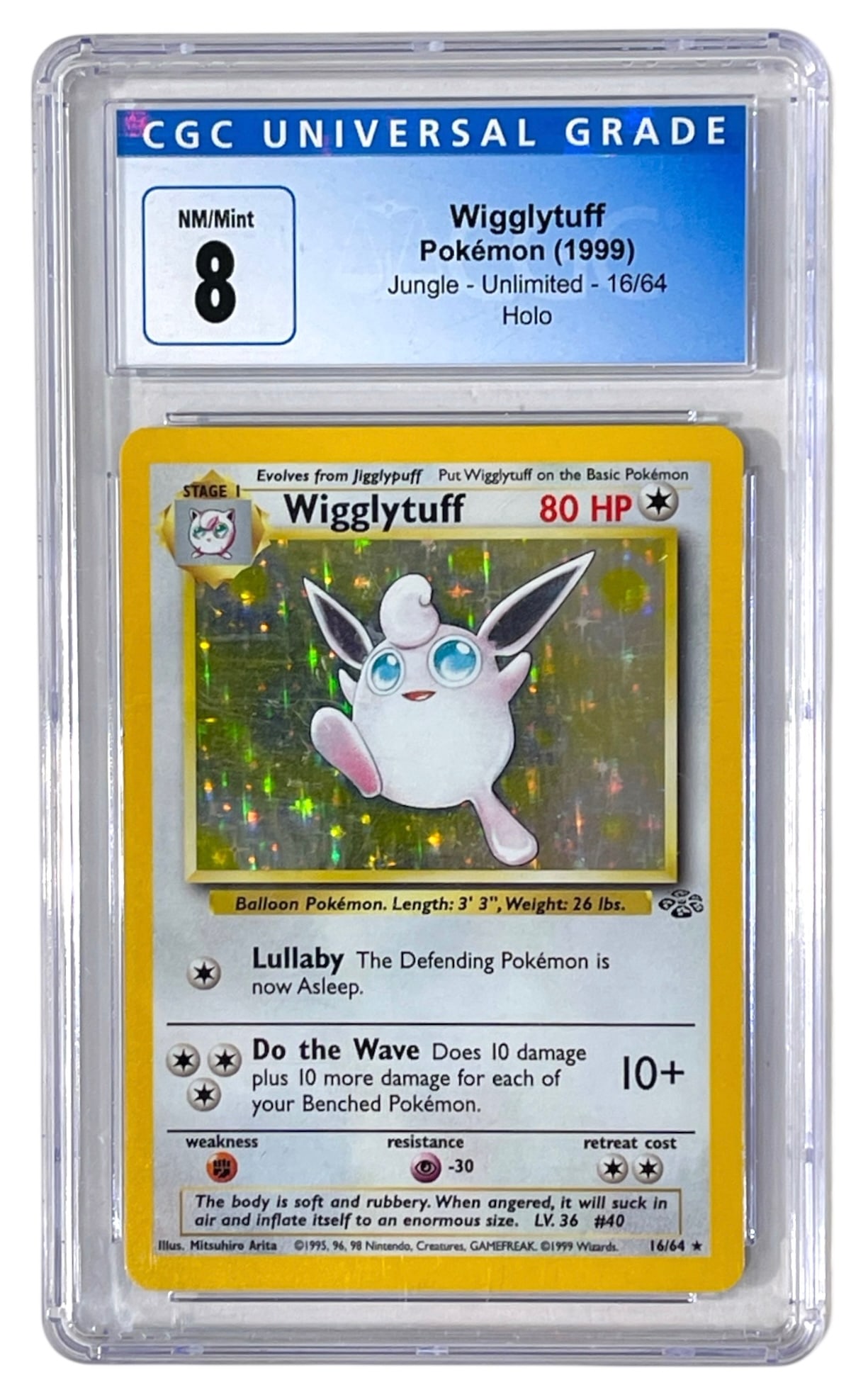 1999 Wigglytuff | Pokemon HOLO | Graded 8: 1999 Wigglytuff | Pokemon HOLO | Graded 8