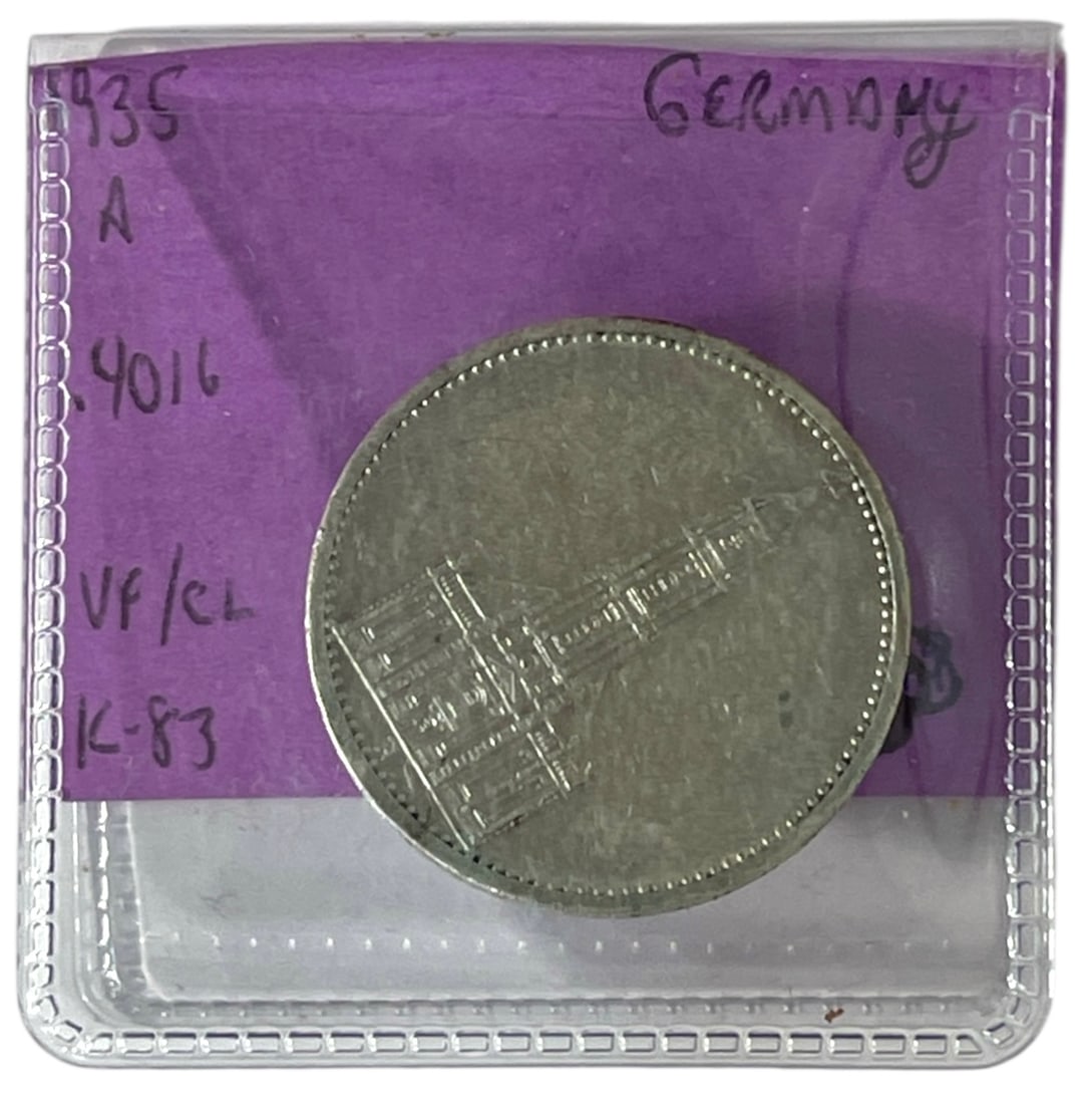 German 5 Reichsmark Silver Coin: German 5 Reichsmark Silver Coin