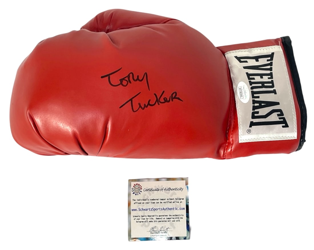 SIGNED Boxing Glove Tony Tucker | with coa: SIGNED Boxing Glove Tony Tucker | with coa