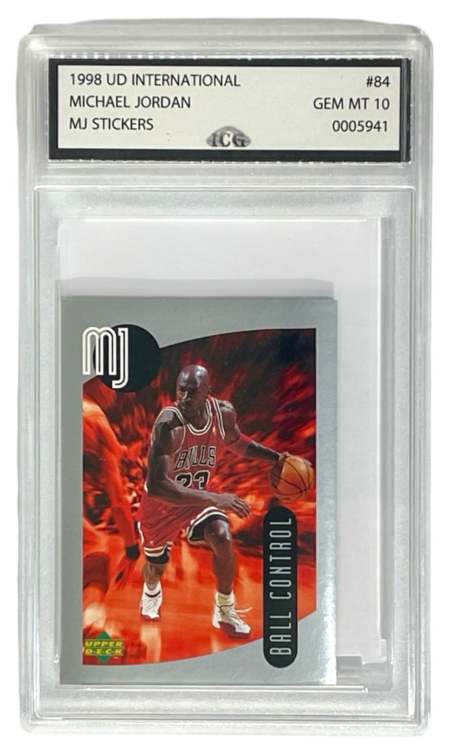 1998 Michael Jordan | MJ Stickers | No. 84 | Graded 10 (1 of 2)