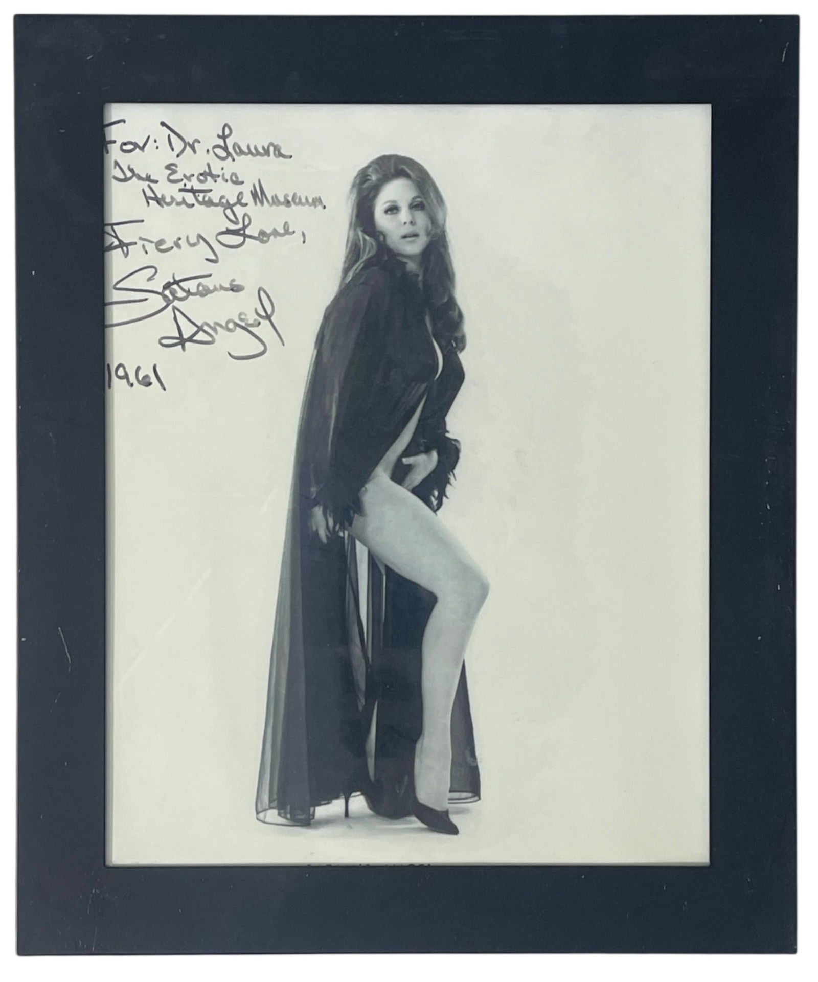 SIGNED Framed Burlesque Photo: SIGNED Framed Burlesque Photo