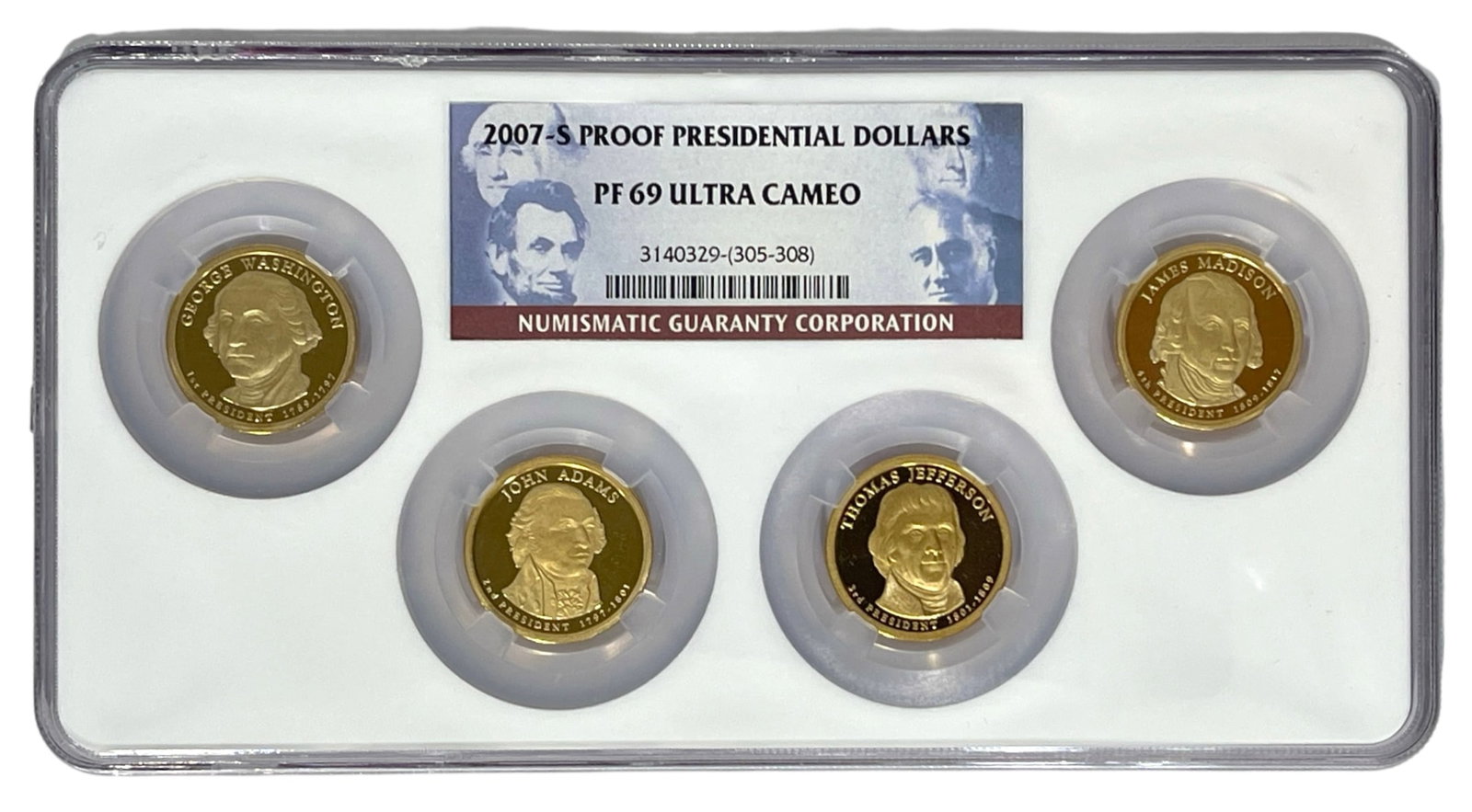 2007 S Proof Presidential Dollar PF 69 Ultra Cameo: 2007 S Proof Presidential Dollar PF 69 Ultra Cameo