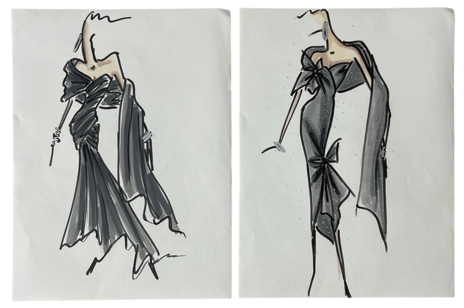 Designer Hand Drawn Artwork From Fashion Designer La Jorge (1 of 2)
