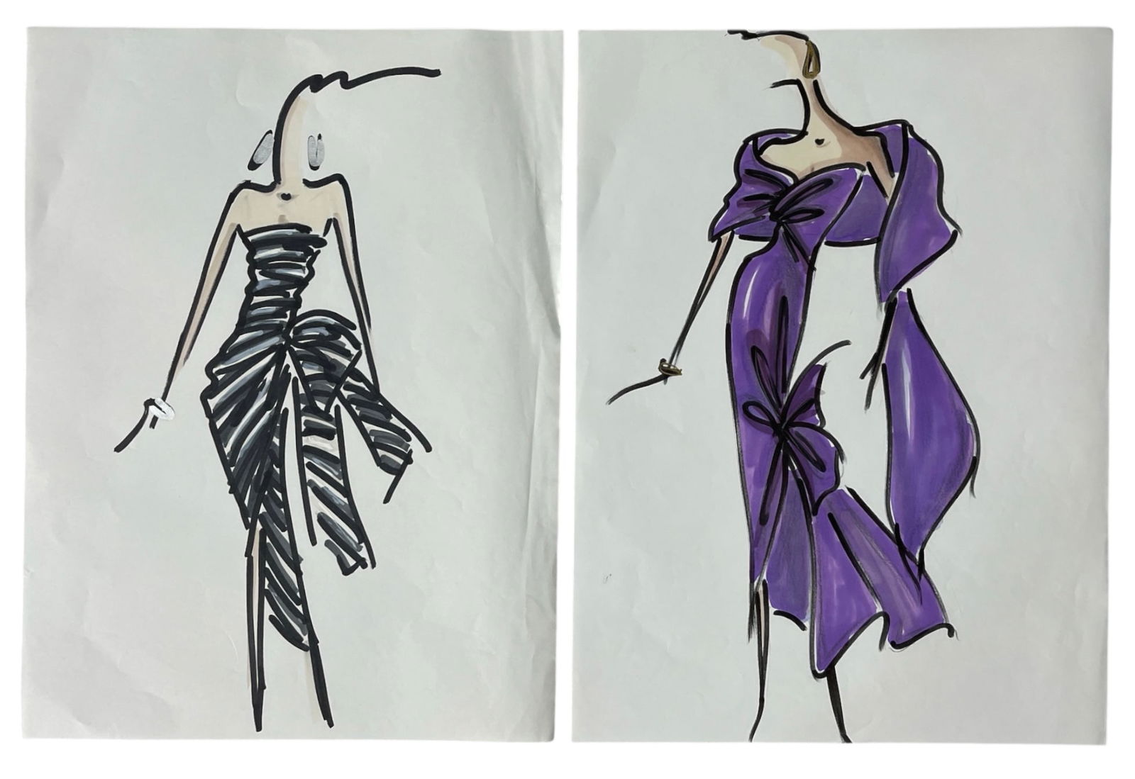 Designer Hand Drawn Artwork From Fashion Designer La Jorge (1 of 2)