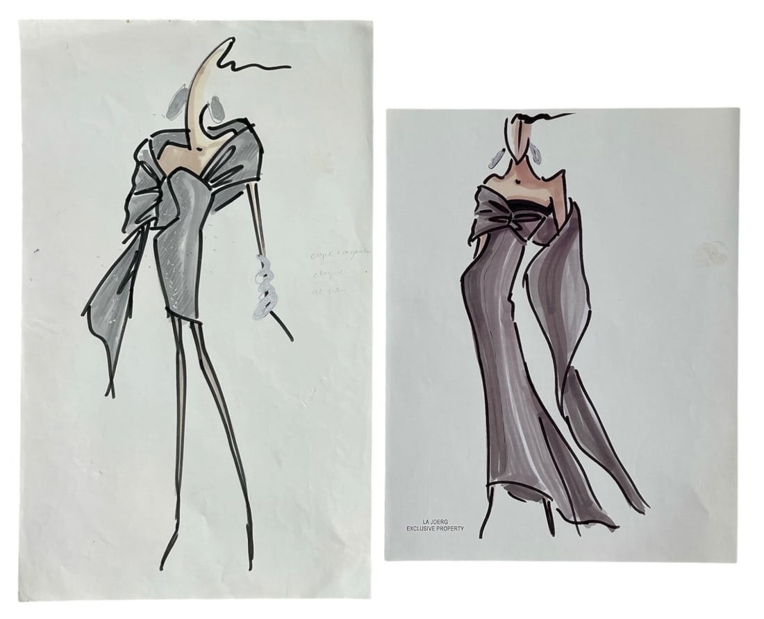 Designer Hand Drawn Artwork From Fashion Designer La Jorge (1 of 2)